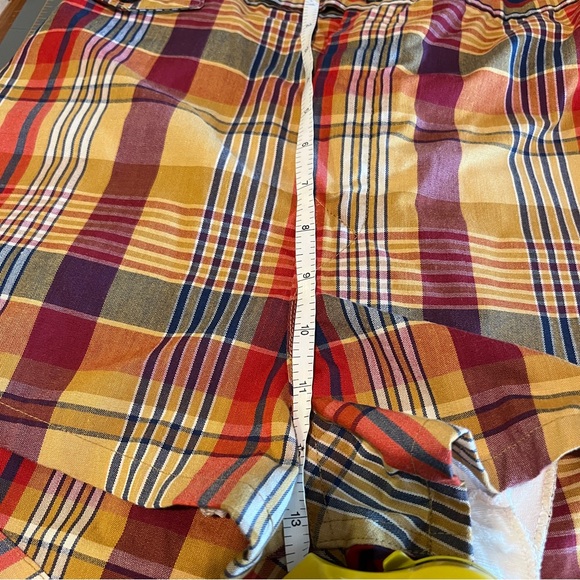 70s Plaid Board shorts Bathing suit Mens Unisex Brentwood stretches to 32" - Picture 5 of 9